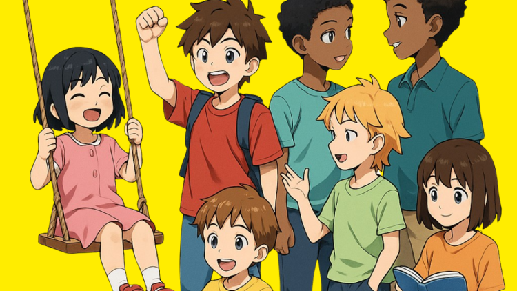 Anime-Bild von Kindern