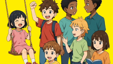 Anime-Bild von Kindern